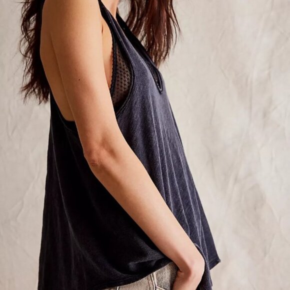 Free People We The Free Lo Lo Tank – XS | Twisted Strap Racerback, Soft Cotton - Picture 1 of 7